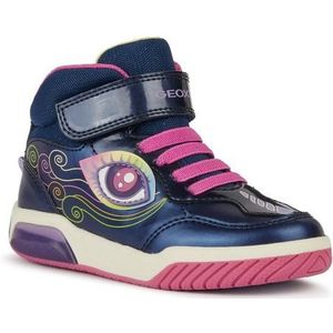 Geox Meisjes J Inek Girl Sneaker, Navy Multicolor, 34 EU