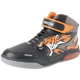 Geox J Inek Boy Sneakers voor jongens, zwart/oranje., 27 EU