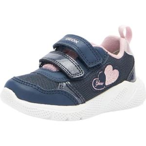 Geox Baby meisje B SPRINTYE Girl C Sneaker, Navy/Old Rose, 21 EU, Navy Old Rose, 21 EU