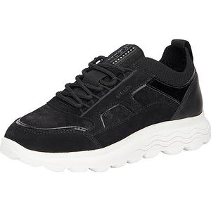 Geox  D SPHERICA  Sneakers  dames Zwart