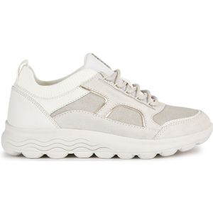 Geox Dames D Spherica C Sneakers, Off White White, 40 EU