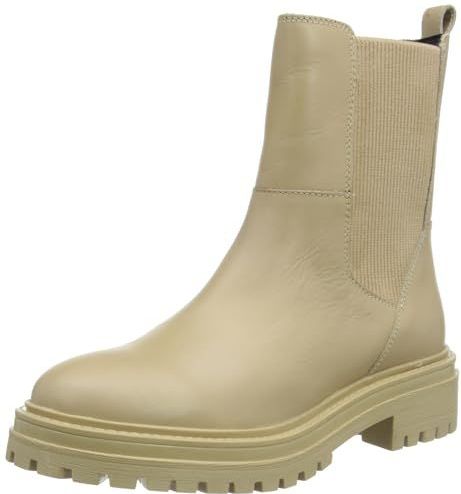 Geox, Schoenen, Dames, Beige, 38 EU, Stijlvolle Chelsea Boots met Iridea-detail