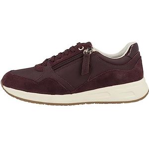 Geox Dames D Bulmya B Sneakers, Wine, 36 EU