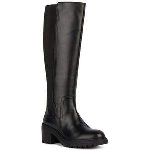 Geox Dames D Damiana Knee High Boot, zwart, 38 EU