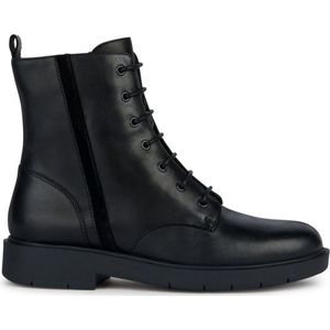 Geox - D Spherica Ec1 - Enkellaars - Zwart - Synthetisch - Blokhak