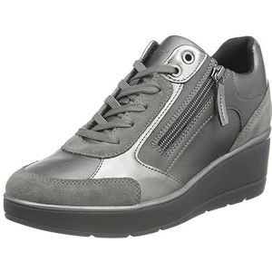 Geox Dames D Ilde C Sneakers, Dk Stone, 41 EU