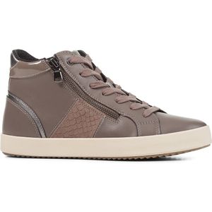 Geox - D Blomiee - Basketbalschoenen - Dk Taupe - Ademend - Lichte Sneakers