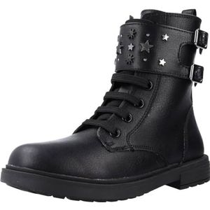 Geox J Eclair Enkellaarsjes voor meisjes, Black Gun, 35 EU, Black Gun