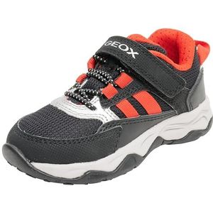 Geox J Calco Boy A sneakers voor jongens, zwart-rood, 31 EU