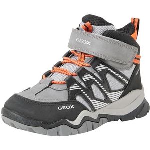 Geox Jongens J Montrack Boy B ABX Sneakers, Grijs Oranje, 28 EU