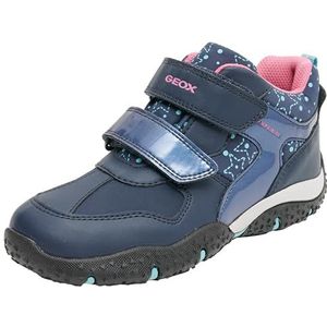 Geox Meisjes J Baltic B Girl ABX Sneaker, Navy Watersea, 24 EU