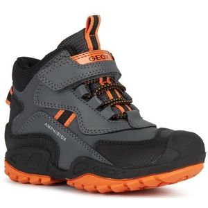 Geox J New Savage Boy B A Basketbal Jongens, Dk Grijs Oranje