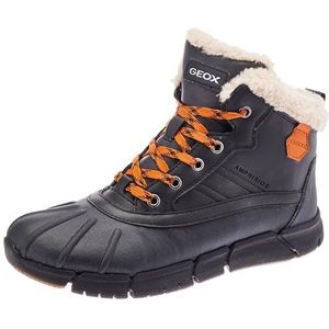 Geox Jongens J Flexyper Boy B ABX enkellaars, zwart/oranje., 39 EU