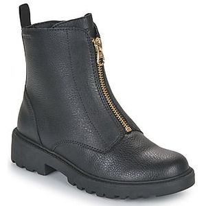 Ademende bottines met rits Casey GEOX. Leer materiaal. Maten 33. Zwart kleur