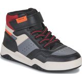 GEOX - J Perth Boy - Unisex Sneakers - Black/Orange - Leer/Nylon