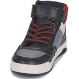 GEOX - J Perth Boy - Unisex Sneakers - Black/Orange - Leer/Nylon