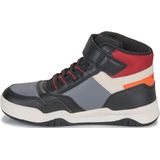 GEOX - J Perth Boy - Unisex Sneakers - Black/Orange - Leer/Nylon