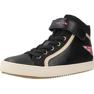 Geox Meisjes J Kalispera Girl M Sneakers, Black Dk Pink, 38 EU