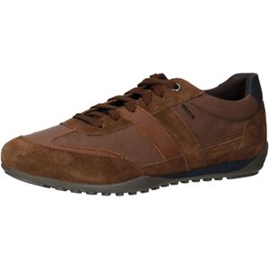 Geox, Bruine Casual Leren Sneakers Bruin, Heren, Maat:41 EU