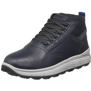 Geox, Schoenen, Heren, Blauw, 41 EU, Katoen, Blauwe Enkellaarsjes Stijlvol Comfortabele Sneakers