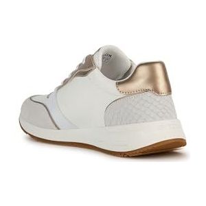 Geox D BULMYA sneakers voor dames, wit/platinum, 36 EU, White Platinum, 36 EU