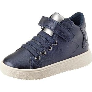 Hoge sneakers met veters en klittenband voor kinderen J Theleven Girl GEOX� marineblauw