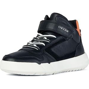 Geox J Hyroo Boy A Sneakers voor heren, zwart/oranje., 37 EU