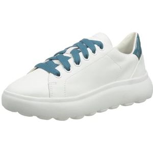 Geox Dames D Spherica Ec4.1 B Sneakers, White Octane, 41 EU