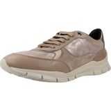 Geox D SUKIE Sneaker mit Schimmer, Freizeitschuh, Halbschuh, Schnürschuh
