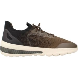 Geox - U Spherica Actif - Sneakers - Legerzwart - Lakleer
