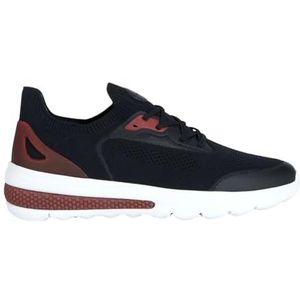 Geox U Spherica Actif A Sneakers voor heren, Black Bordeaux, 44 EU