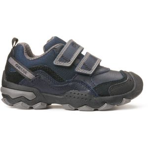 Ademende sneakers met klittenband Buller GEOX. Leer materiaal. Maten 38. Blauw kleur