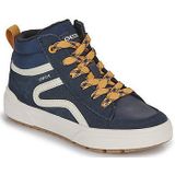 Geox - J36HAA 022FU - Enkellaarsjes - Blauw - Suède en Rubber