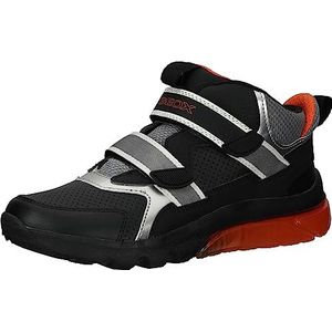 Geox Jongens J Ciberdron Boy Sneakers, zwart/oranje., 34 EU