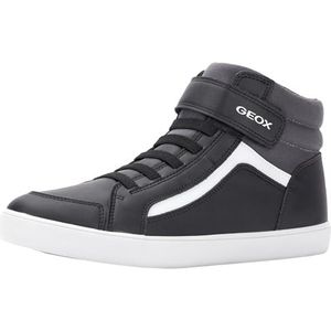 Geox J Gisli Boy C sneakers voor jongens, Black Dk Grey., 36 EU