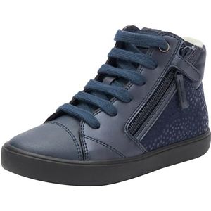 Geox J Gisli Girl B Sneakers voor meisjes, Navy Silver, 34 EU