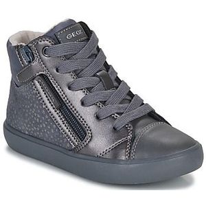 Geox J Gisli Girl B Sneakers voor meisjes, donkergrijs en zilver., 30 EU