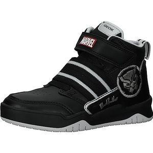 Geox J Perth Boy D Sneakers voor jongens, Black Silver., 31 EU