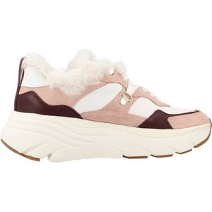 Geox - Diamanta - Sneakers - Beige/Wit - Nappa/Suède