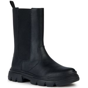 Ademende chelsea bottines Junette GEOX. Polyurethaan materiaal. Maten 32. Zwart kleur