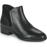 Geox - Felicity D - Enkellaarsjes - Zwart - Leer