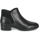 Geox - Felicity D - Enkellaarsjes - Zwart - Leer