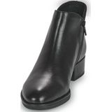 Geox - Felicity D - Enkellaarsjes - Zwart - Leer