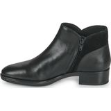 Geox - Felicity D - Enkellaarsjes - Zwart - Leer