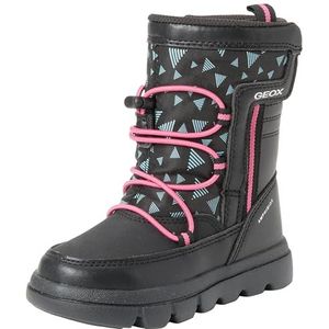 Geox Meisje J Willaboom Girl B A enkellaars, Black Fuchsia, 24 EU
