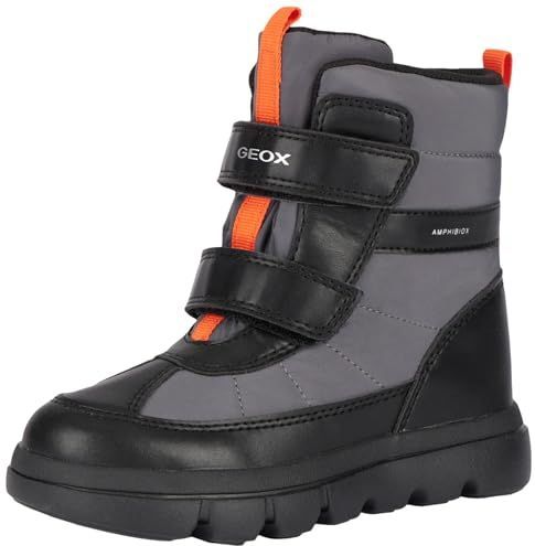 Geox Jongens J Willaboom Boy B Ab enkellaars, Black Dk Grey., 28 EU