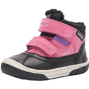 Geox Baby-meisje B Omar Girl WPF enkellaars, Black Fuchsia, 22 EU