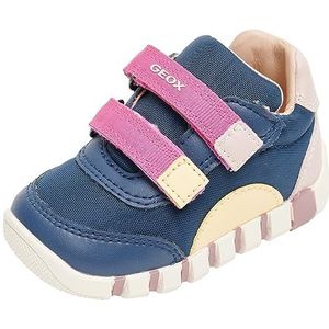 Geox B Iupidoo Girl A Sneakers voor babymeisjes, Lt Navy Pink, 19 EU