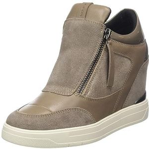Geox Dames D Maurica A Sneakers, Dk Taupe, 37 EU