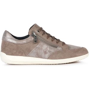 Geox Dames D Myria C Sneakers, Dk Taupe, 36 EU